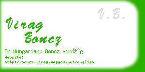 virag boncz business card